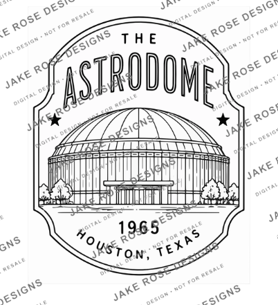 Houston Astrodome Detailed SVG & Laser File