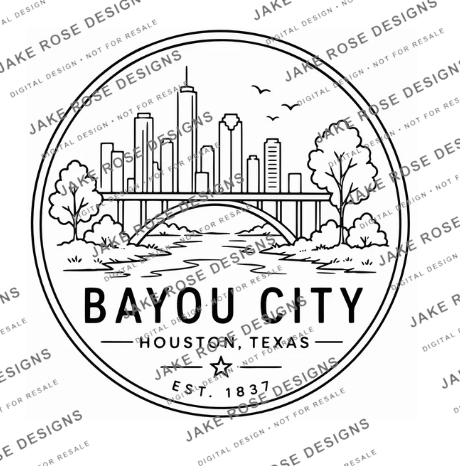 Houston Bayou City Simple SVG & Laser File