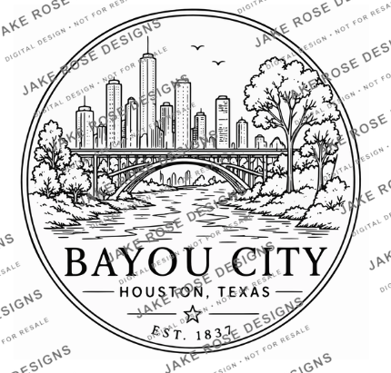 Houston Bayou City Detailed SVG & Laser File
