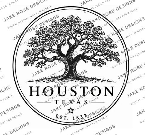 Houston Oak Detailed SVG & Laser File