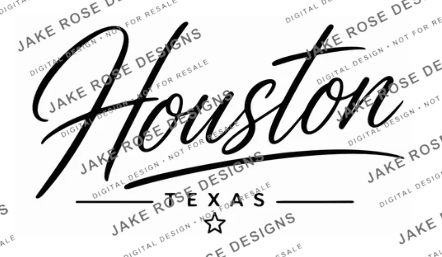 Houston Script Detailed SVG & Laser File